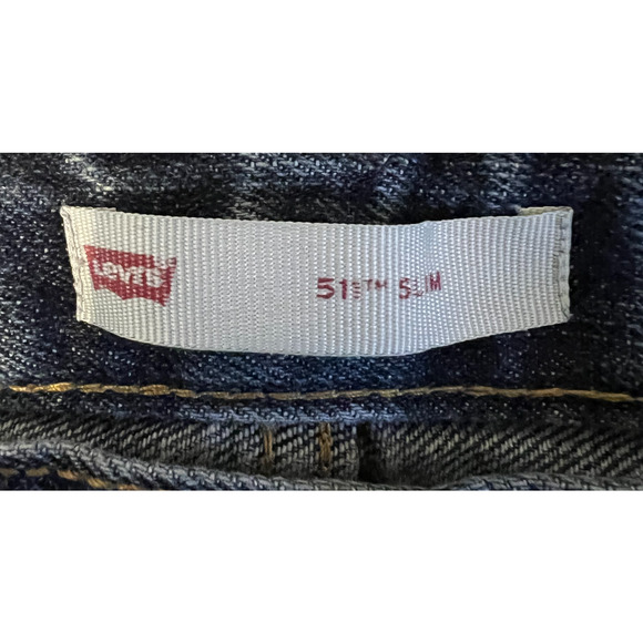 Levis 511 Slim Boys Size 7 Blue Straight Pockets Zip Logo Zip Close Belt Loops - Picture 2 of 9